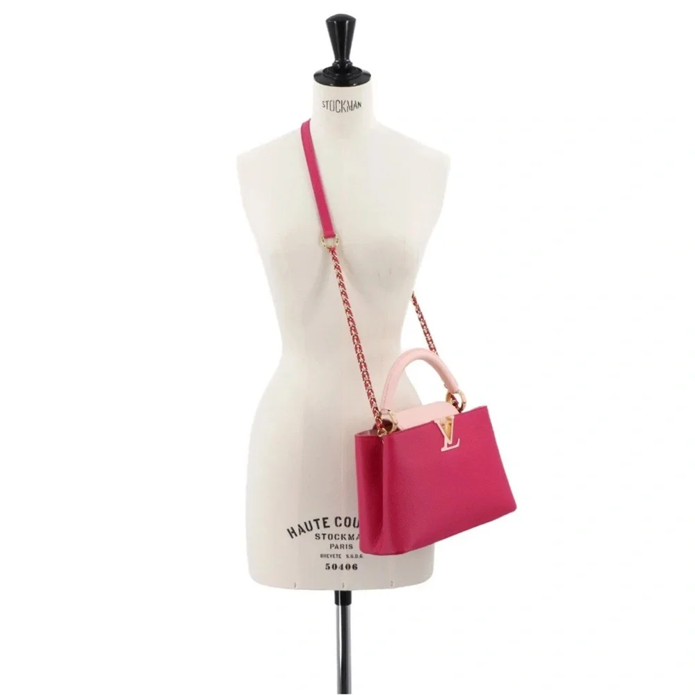 LOUIS VUITTON Capucines BB 2way Hand Shoulder Bag Taurillon Pink 90302134 - Picture 8 of 11